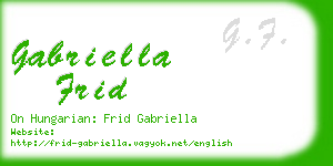 gabriella frid business card